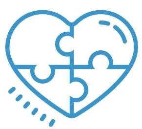 Weiß mit Blau Pinselstrich Persönlich Logo